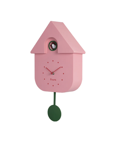 Fisura - Horloge coucou rose