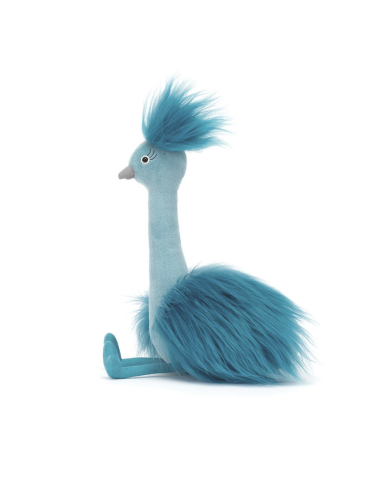 Peluche paon bleu coucou - i am fou fou peacock - Jellycat boutiqueholala.com