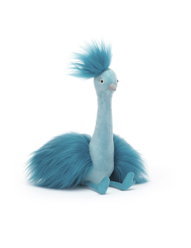 Peluche paon bleu coucou - i am fou fou peacock - Jellycat boutiqueholala.com