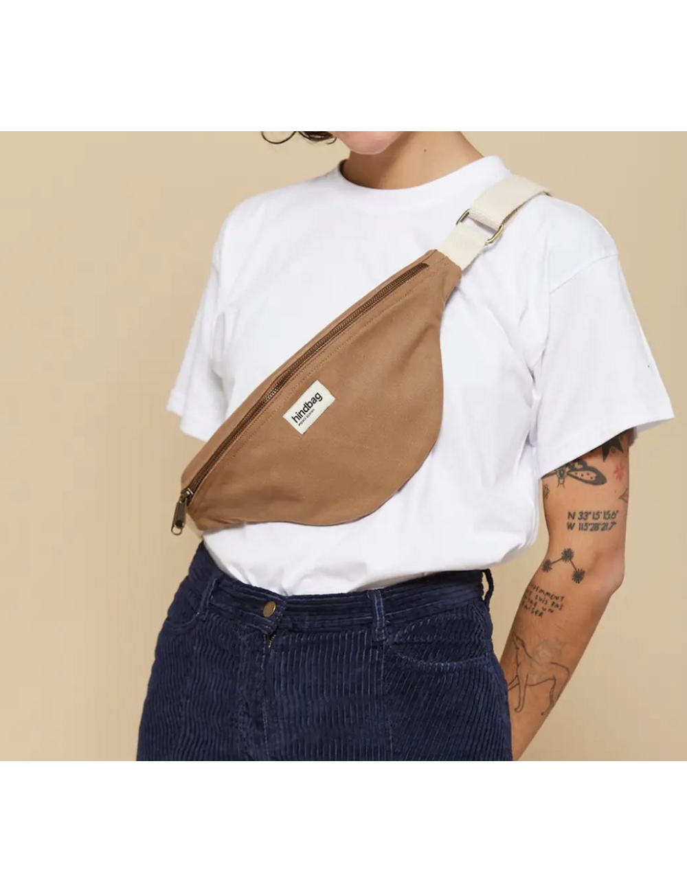 Sac banane Olivia cannelle beige - Hindbag boutiqueholala.com