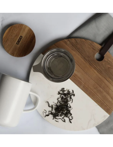 Tisanière Juliet blanche en grès – 475 ml élégante - boutiqueholala.com