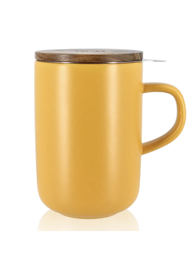 Tisanière Juliet jaune en grès – 475 ml avec filtre - boutiqueholala.com
