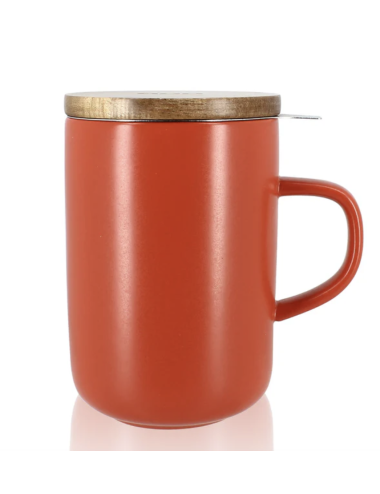 Tisanière Juliet paprika en grès – 475 ml avec filtre - boutiqueholala.com