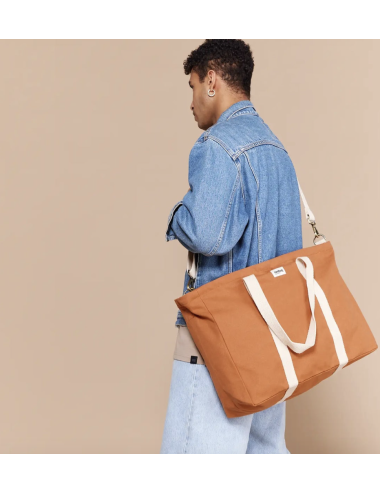 grand sac cabas jean orange...