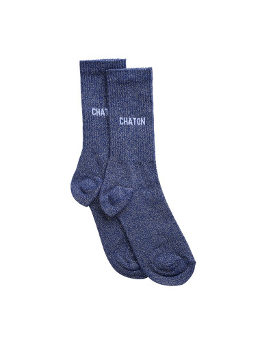 Chaussettes Paillettes bleues Chaton - Félicie Aussi boutiqueholala.com