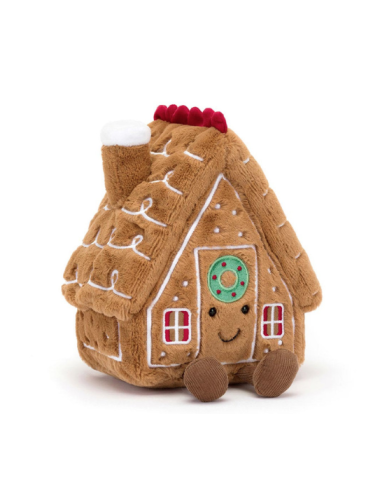 Peluche maison pain d'épice amuseables gingerbread house - Jellycat boutiqueholala.com