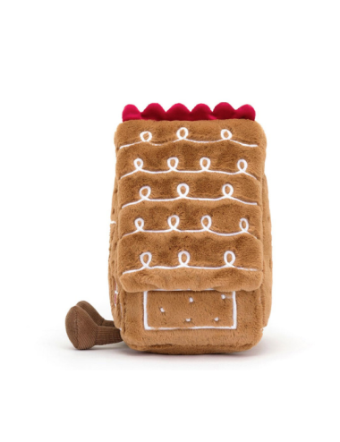 Peluche maison pain d'épice amuseables gingerbread house - Jellycat boutiqueholala.com