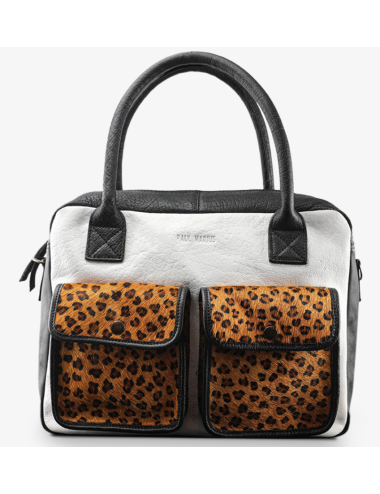 sac le dandy leopard noir et blanc PAUL MARIUS boutique holala.com