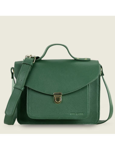 Mademoiselle George azur vert impérial - sac a main cuir vert femme - PAUL MARIUS boutiqueholala.com