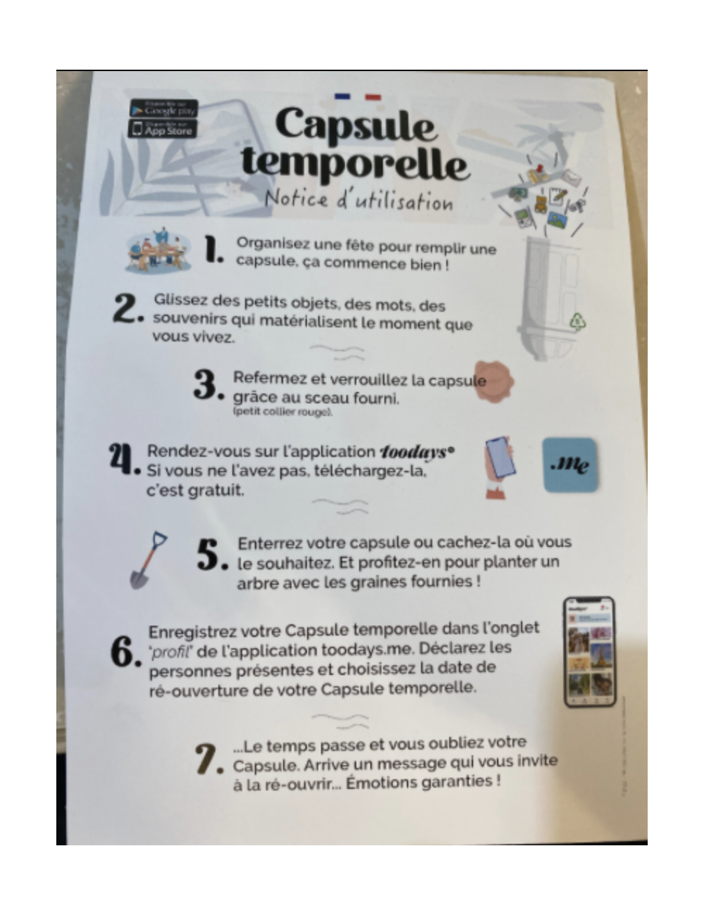 Capsule temporelle - mariage, evjf, evg, naissance, diplôme ...