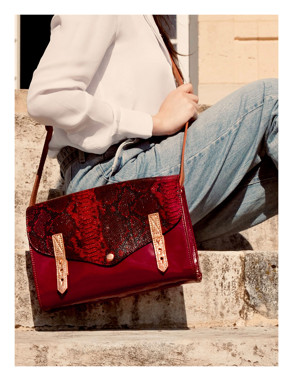 Paul Marius Sac Sac A Main Rouge Bandouliere Paul Marius Sac