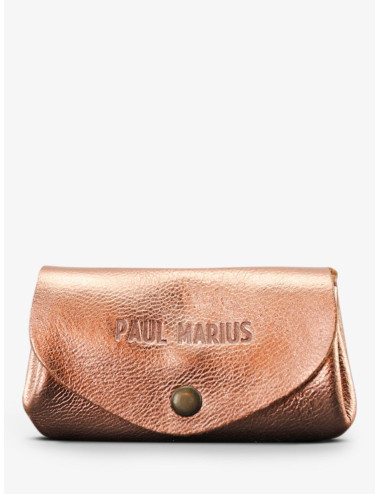 porte monnaie le Gustave or rose PAUL MARIUS boutiqueholala.com