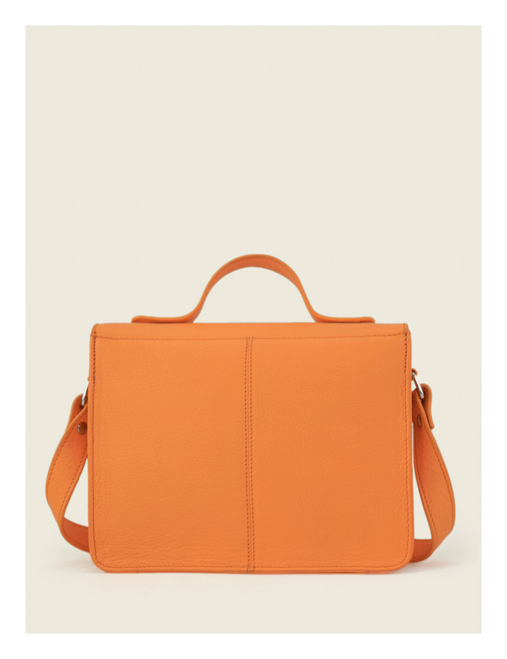 PAUL MARIUS Mademoiselle George pastel abricot Sac à main cuir