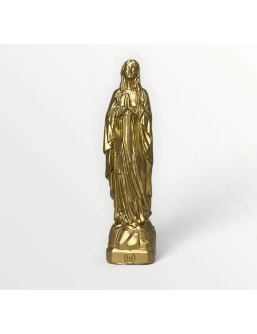 statue vierge marie lourdes 17cm or j'ai vu la vierge boutiqueholala.om