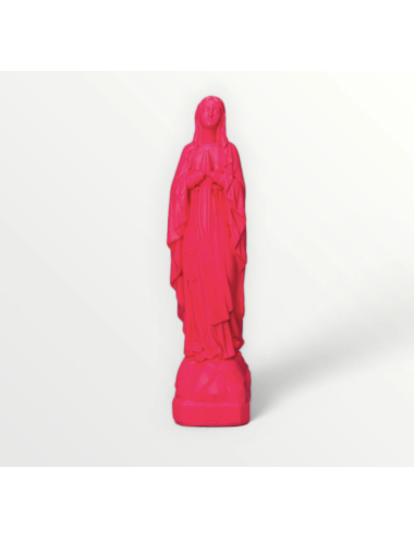 statue vierge marie lourdes 17cm rose j'ai vu la vierge boutiqueholala.om