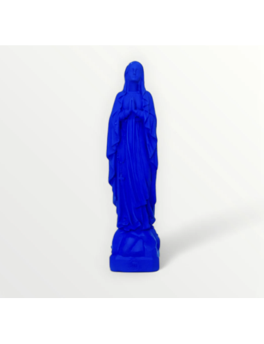 statue vierge marie lourdes 17cm bleu indigo j'ai vu la vierge boutiqueholala.om