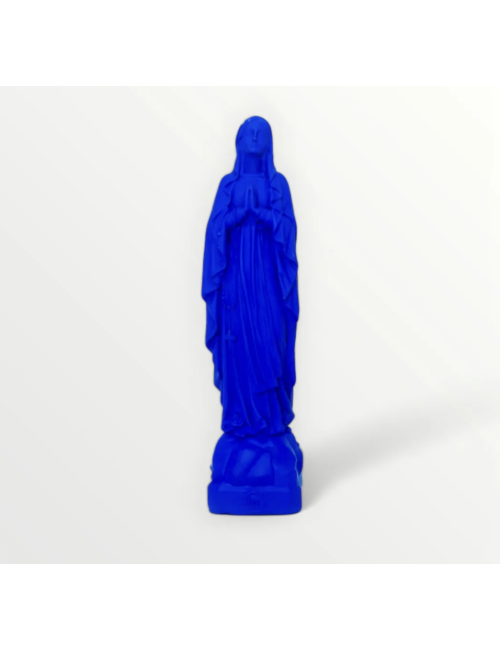 statue vierge marie lourdes 17cm bleu indigo j'ai vu la vierge boutiqueholala.om