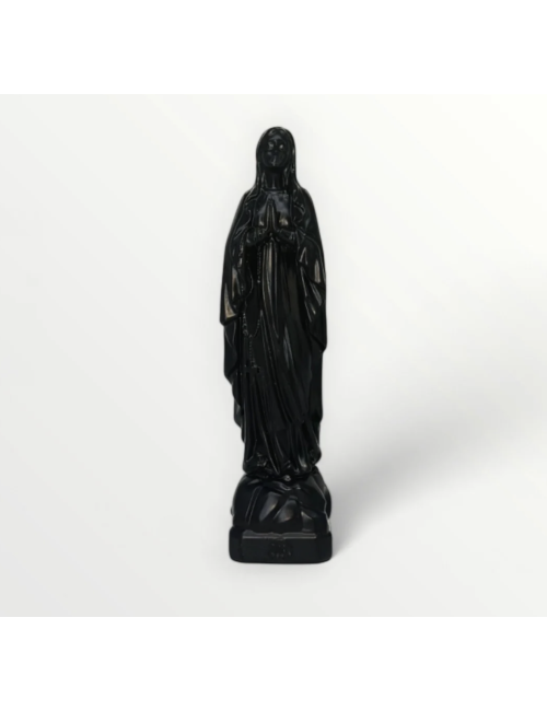 statue vierge marie lourdes 17cm noir j'ai vu la vierge boutiqueholala.om