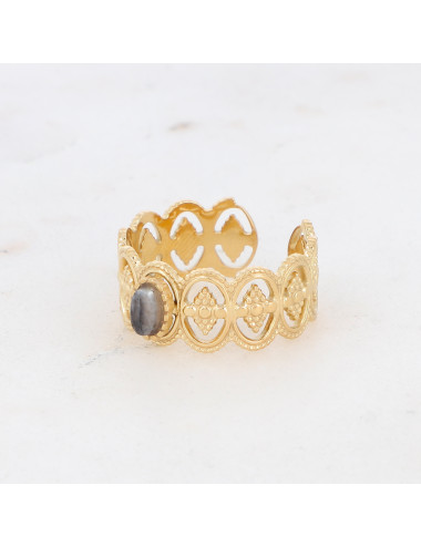 Bague Sivethine dorée avec...