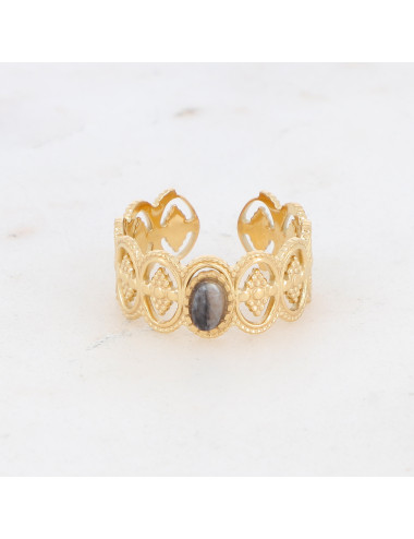 Bague Sivethine dorée avec...