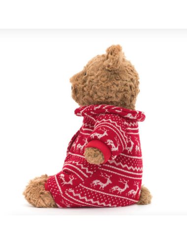 Peluche Ours Bartholomew Pyjama d'hiver i am Bartholomew Bear in Winter Pyjamas - Jellycat boutiqueholala.com