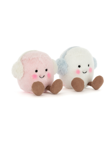 Peluche Marshmallows Amuseables toastie Pink and White - Jellycat boutiqueholala.com
