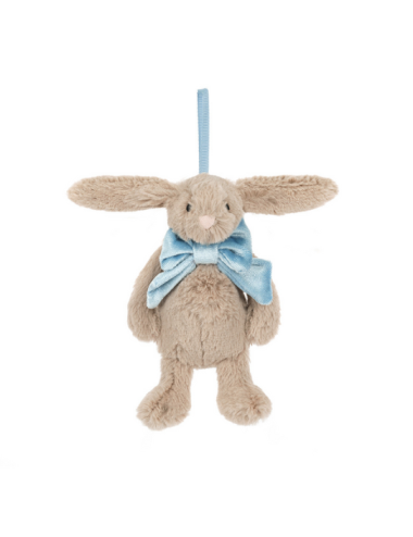 Peluche décoration de noel lapin bashfull beige bunny - Jellycat boutiqueholala.com