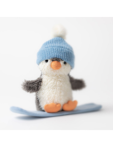 Peluche pingouin snowboarder Peanut Penguin Snowboarding small - Jellycat