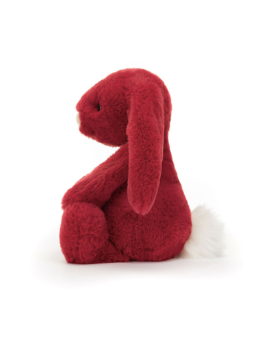 Peluche lapin luxe rouge Scarlett bashful luxe Bunny Scarlett original - Jellycat boutiqueholala.com