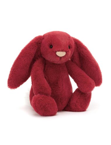 Peluche lapin luxe rouge Scarlett bashful luxe Bunny Scarlett big - Jellycat boutiqueholala.com