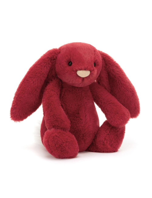 Peluche lapin luxe rouge Scarlett bashful luxe Bunny Scarlett big - Jellycat boutiqueholala.com