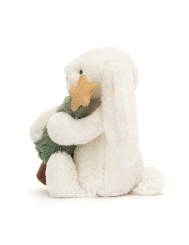 Peluche lapin avec Arbre de  bashful bunny with Christmas tree - Jellycat boutiqueholala.com