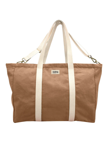 Grand Sac Cabas Jean marron Cannelle - Hindbag boutiqueholala.com