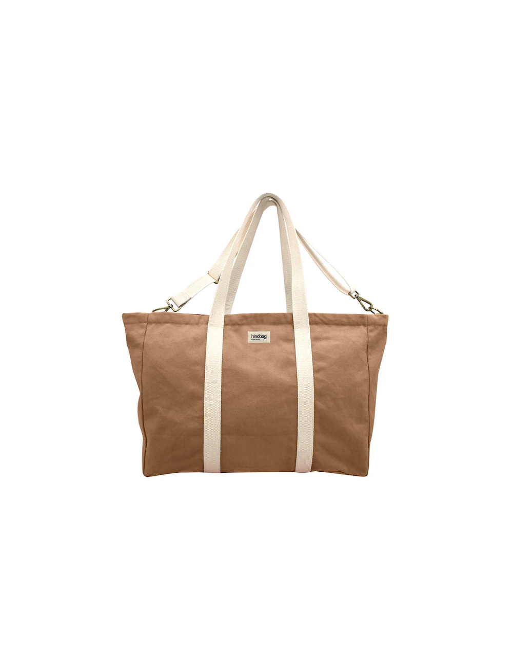 Grand Sac Cabas Jean marron Cannelle - Hindbag boutiqueholala.com