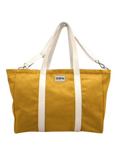 Grand Sac Cabas Jean Jaune Safran - Hindbag boutiqueholala.com