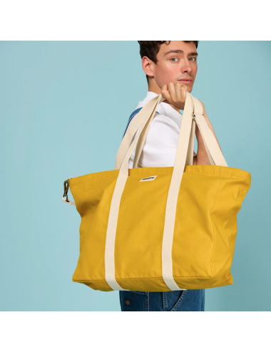 Grand Sac Cabas Jean Jaune Safran - Hindbag boutiqueholala.com