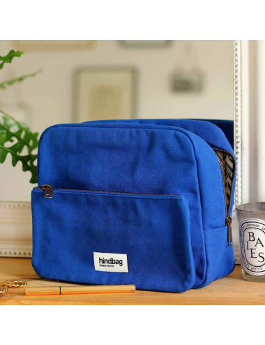 Grande Trousse de Toilette Bleu électrique Alix - Hindbag boutiqueholala.com
