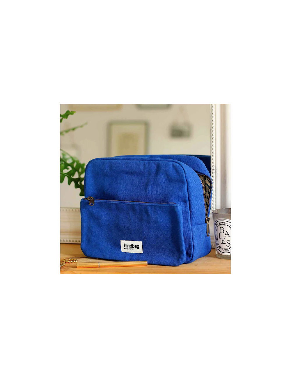 Grande Trousse de Toilette Bleu électrique Alix - Hindbag boutiqueholala.com