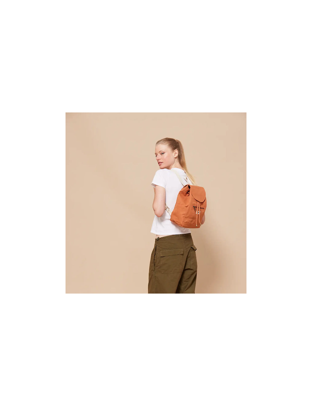 Mini Sac à Dos Eliot Orange Sienne - Hindbag boutiqueholala.com