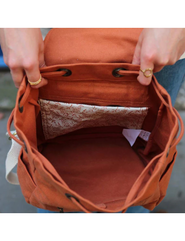 Mini Sac à Dos Eliot Orange Sienne - Hindbag boutiqueholala.com