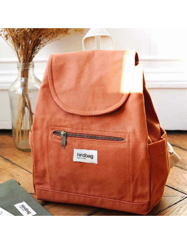 Mini Sac à Dos Eliot Orange Sienne - Hindbag boutiqueholala.com