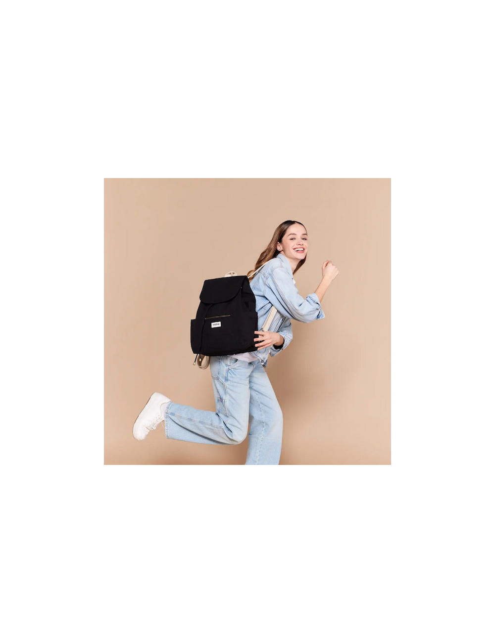 Sac à Dos Eliot Noir Coton Bio -Hindbag boutiqueholala.com