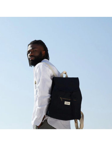 Sac à Dos Eliot Noir Coton Bio -Hindbag boutiqueholala.com