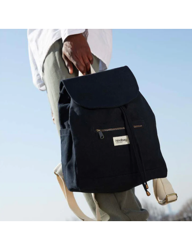 Sac à Dos Eliot Noir Coton Bio -Hindbag boutiqueholala.com