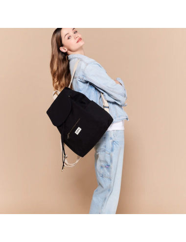 Sac à Dos Eliot Noir Coton Bio -Hindbag boutiqueholala.com