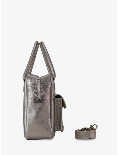 Sac Cuir Bandouliere LeDandy Acier - Paul Marius boutiqueholala.com