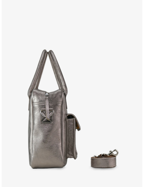 Sac Cuir Bandouliere LeDandy Acier - Paul Marius boutiqueholala.com