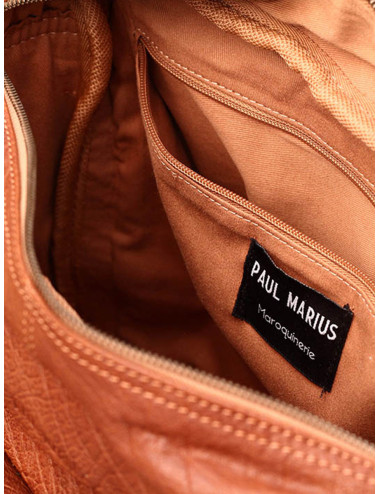 Sac Bandoulière Cuir Ledandy Noir et argenté - PAUL MARIUS boutiqueholala.com