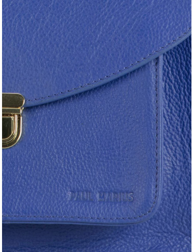 Sac Bandoulière Cuir Femme Mademoiselle George Azur Bleu roi - PAUL MARIUS boutiqueholala.com