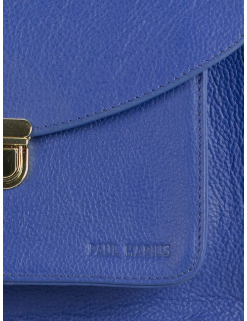 Sac Bandoulière Cuir Femme Mademoiselle George Azur Bleu roi - PAUL MARIUS boutiqueholala.com